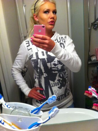 Nadja Boström from Sweden (Big enhanced tits)